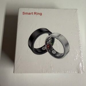 Smart Ring Wearable - Black and Silver